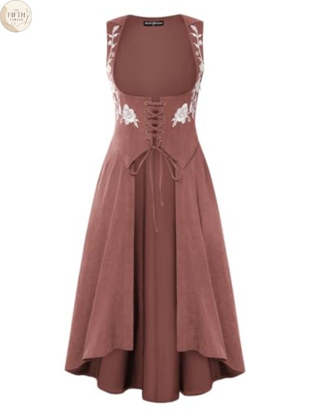 Hooded Renaissance Corset Lace-Up Dress Medieval Costume